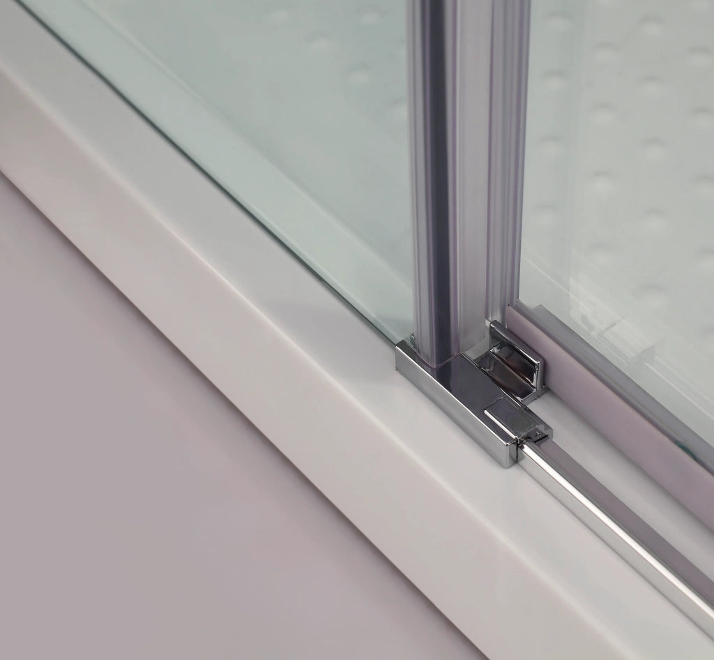 Box doccia angolare AKTUAL frontale + laterale fisso 160x90 cm cromo vetro trasparente