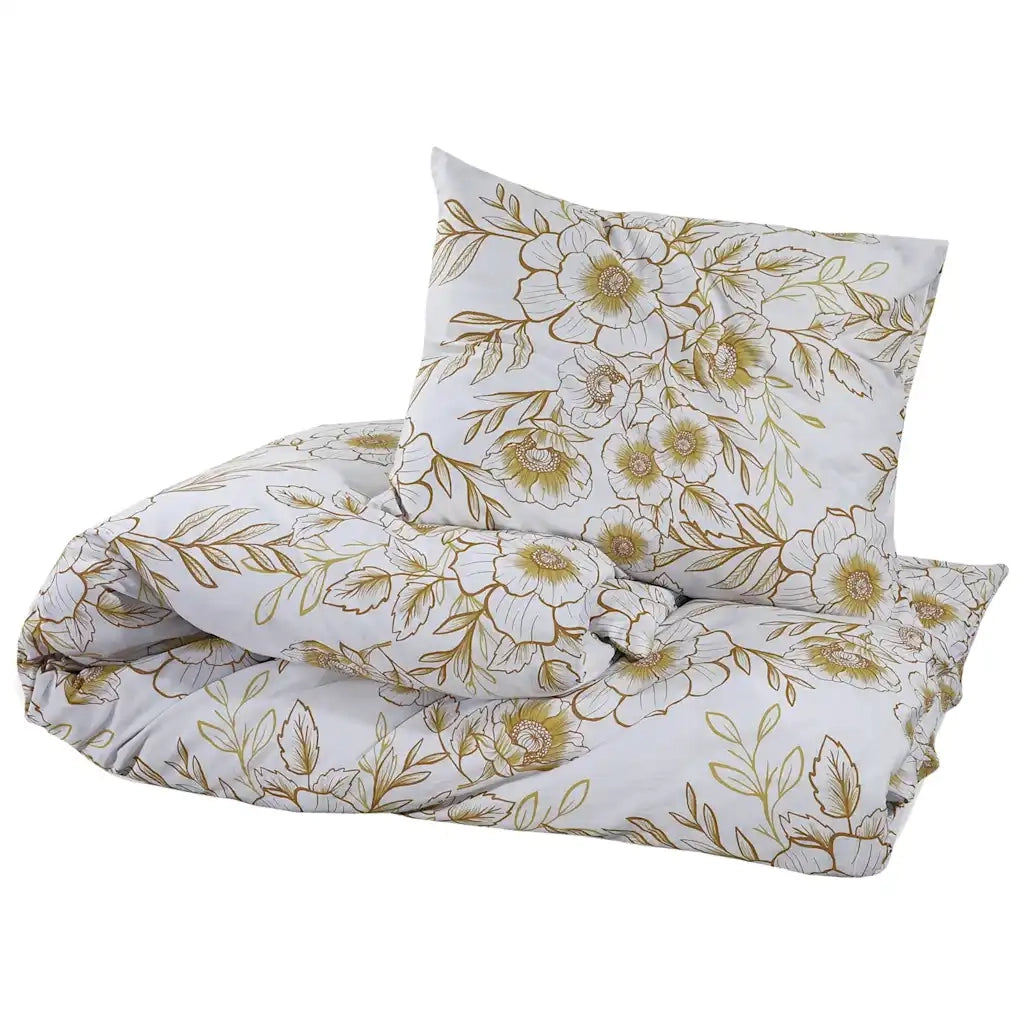Set Copripiumino Bianco e Marrone 200x220 cm in Cotone CFW6183720