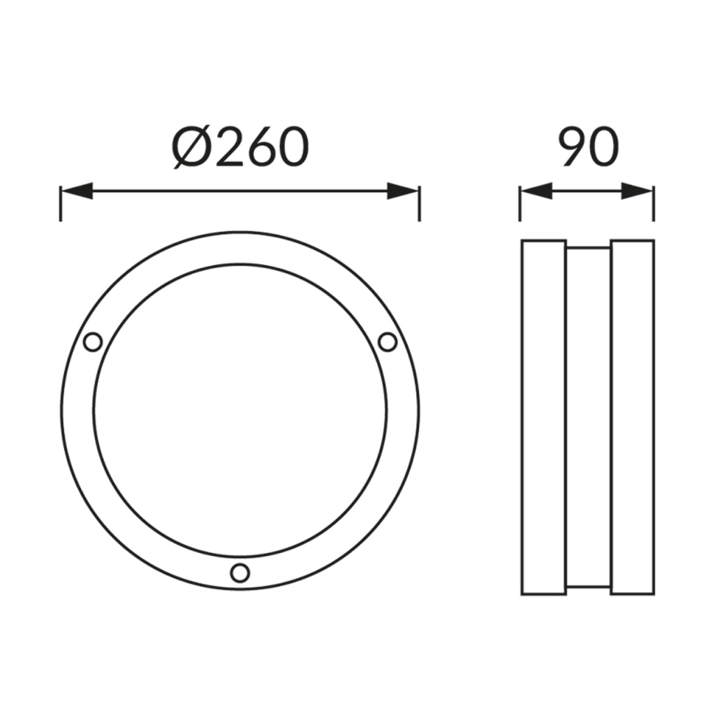 Applique esterna nera Ø26 LED 7,5W IP54 Solina Struhm