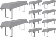 Set di coperture per tavolo da birra universale per tavoli da 50cm e 70cm coperture per tavolo da birra copertura per tavolo da birra copertura per tenda da birra set di coperture rettangolari per tavolo da 100x250cm (grigio chiaro)