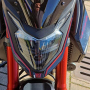 Sostituto di Protezione per Fari Anteriore per Motocicletta Honda Hornet CB 750 2023 - Protezione da Impatti e Scalfitture con Sticker Resina Metallizzato in 3D
