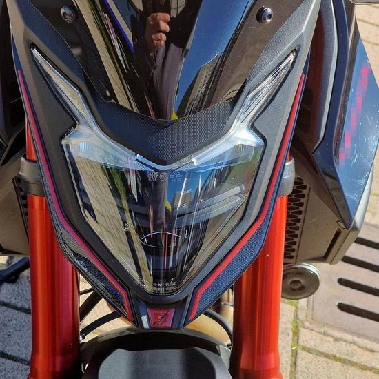 Sostituto di Protezione per Fari Anteriore per Motocicletta Honda Hornet CB 750 2023 - Protezione da Impatti e Scalfitture con Sticker Resina Metallizzato in 3D
