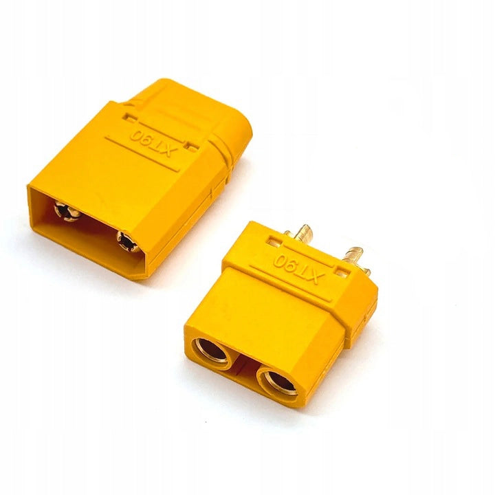 Connettore AMASS XT90 – Alta Corrente 40A | Oro, 2 Pin, 500V | Per Modellismo, Droni, RC, Progetti DIY