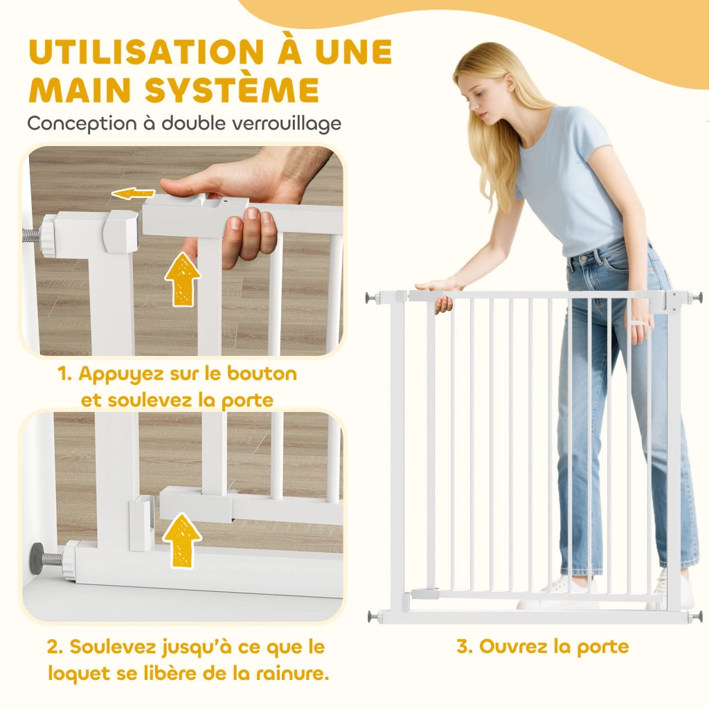 Barriera Sicurezza Bambini e Animali ¨C Minimal ¨C 76-80cm Bianco