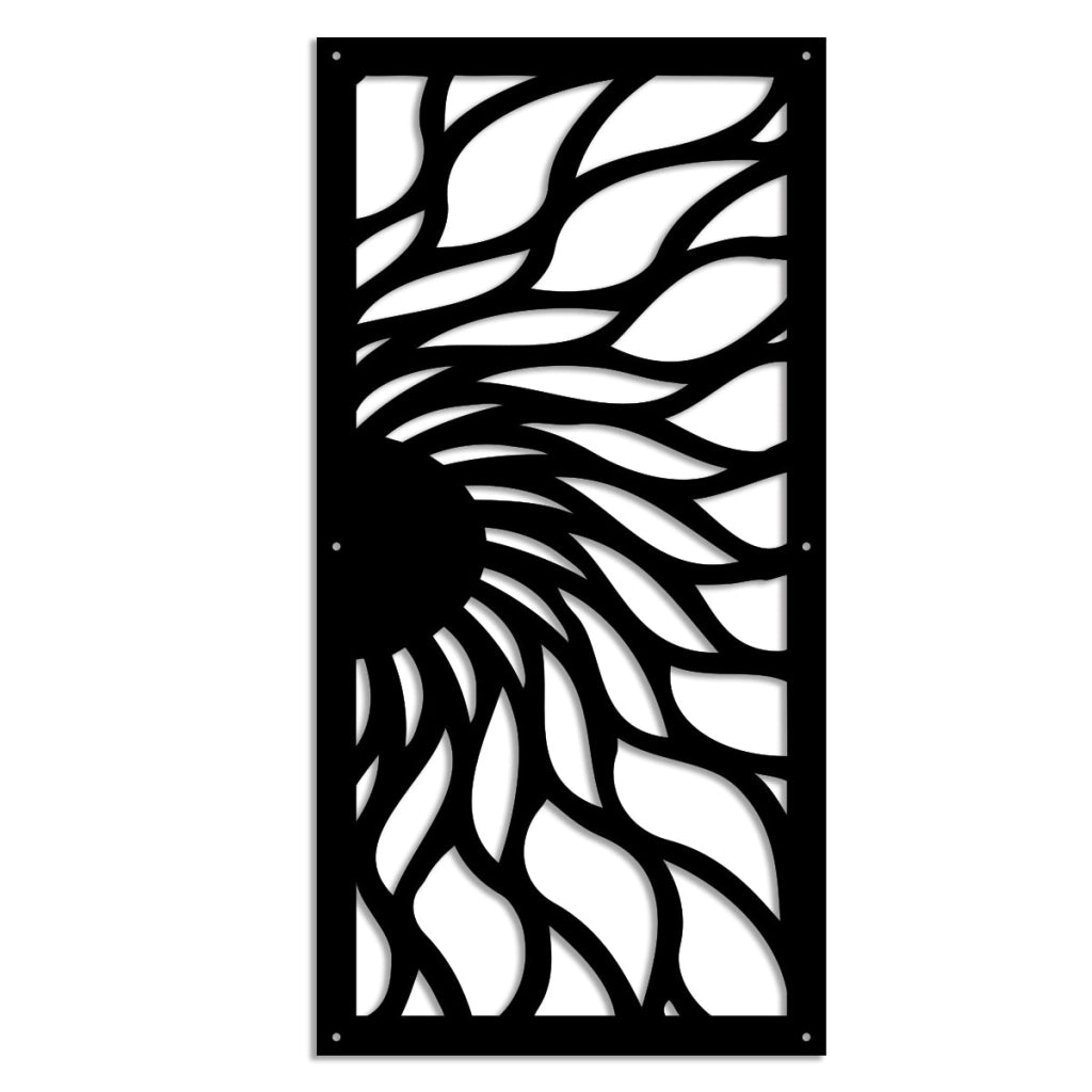 HOT SUN - Pannello in PVC traforato - Parasole Colore: nero, Misura: 73x148 cm