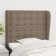 Testiera ad Orecchio Tortora 93x23x118/128 cm in Tessuto 3118376