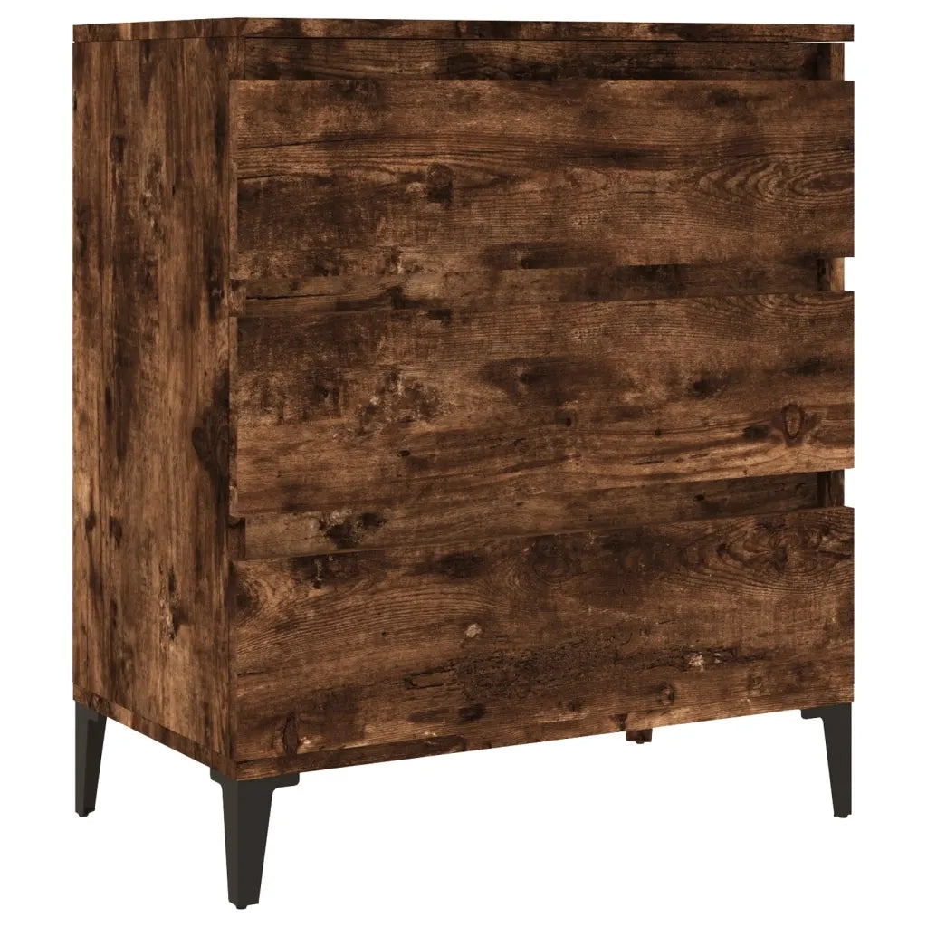 Credenza Rovere Fumo 60x35x70 cm in Legno Multistrato 823053