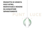KIT DUE VETRI ESTERNO VERDE SFUMATO + INTERNO SATINATO + 2 GOMMINI SILICONE