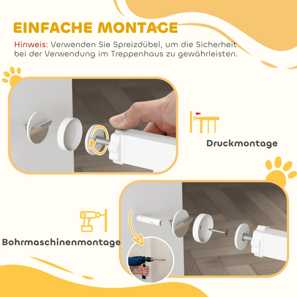 Cancello di Sicurezza per Scale per Bambini ¨C Minimal ¨C Bianco 76x81 cm