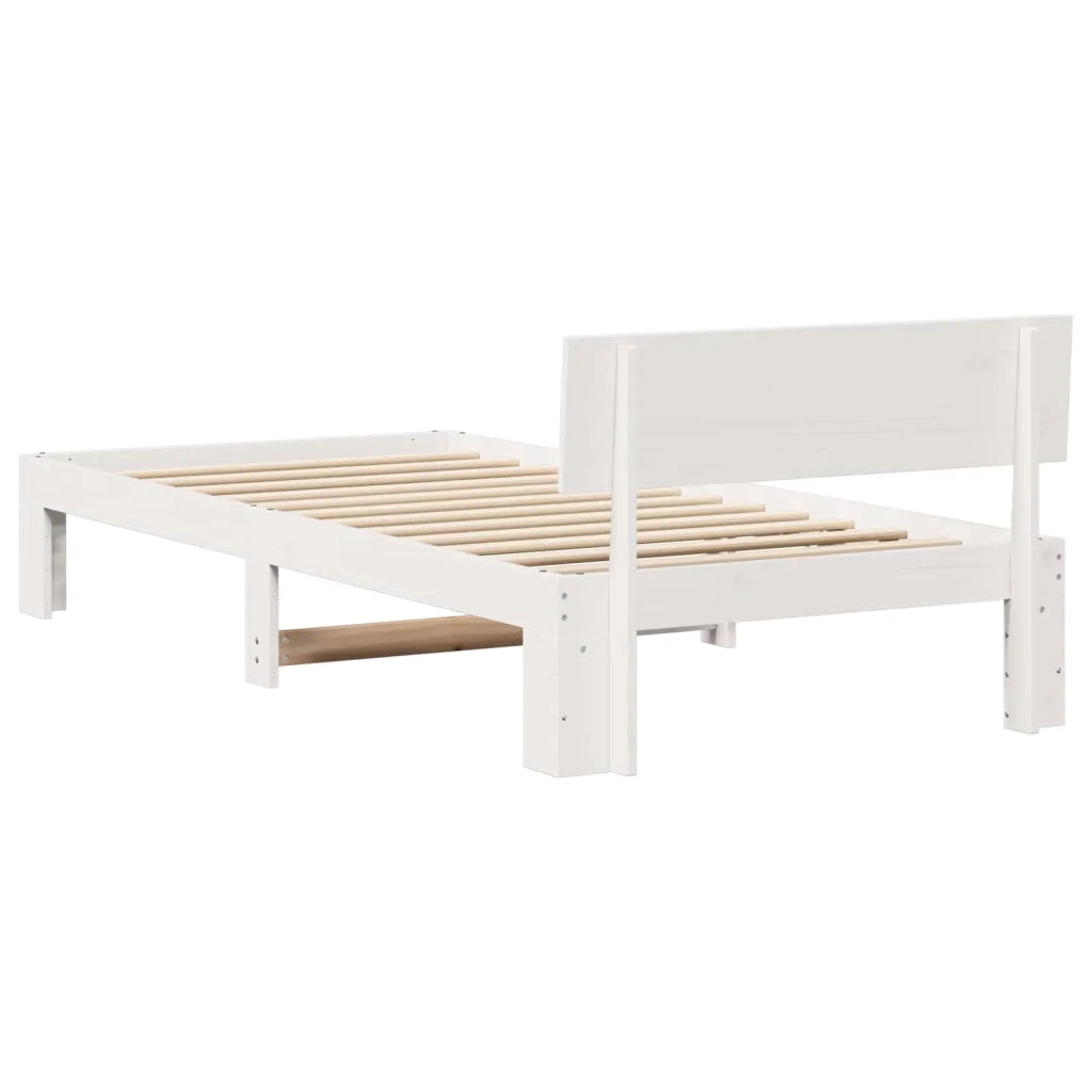 Struttura del letto-Giroletto-Rete del Letto Bianco 90 x 200 cm Pino massello 758007