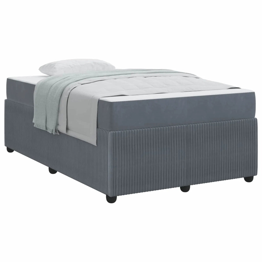 Letto matrimoniale | Letto per adulti | Struttura del letto Grigio scuro 120 x 200 cm Tessuto