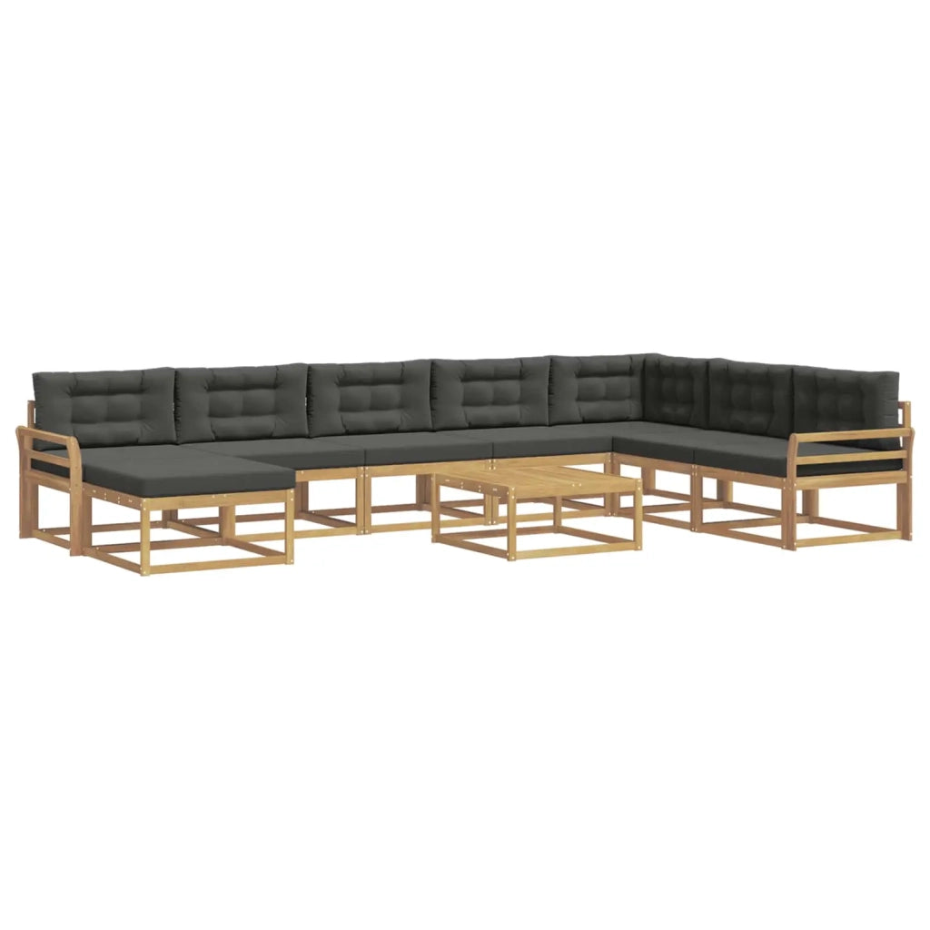 Set di divani da esterno 9 pcs Bianco e Antracite 3386901