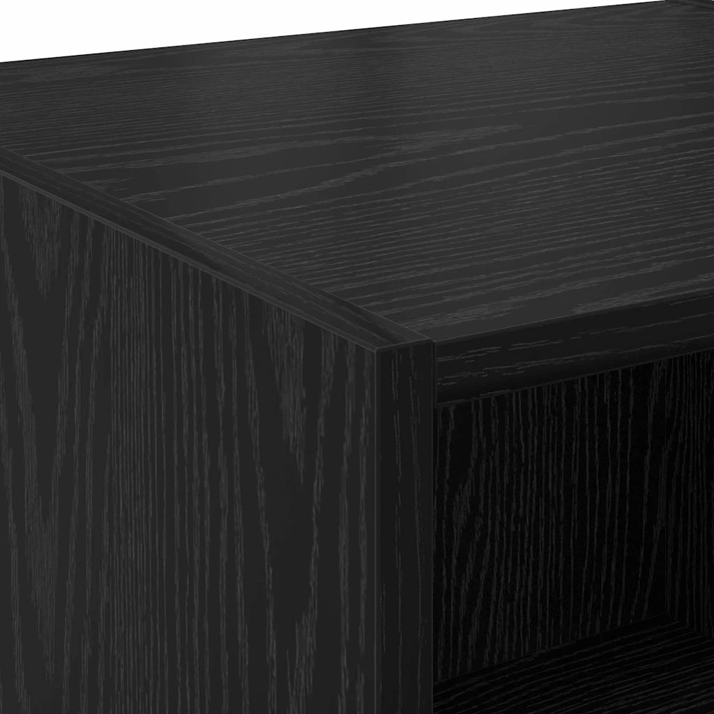 Credenza | Madia | Buffet da pranzo | Armadio da pranzo Rovere Nero 80 x 42,5 x 185 cm Legno multistrato