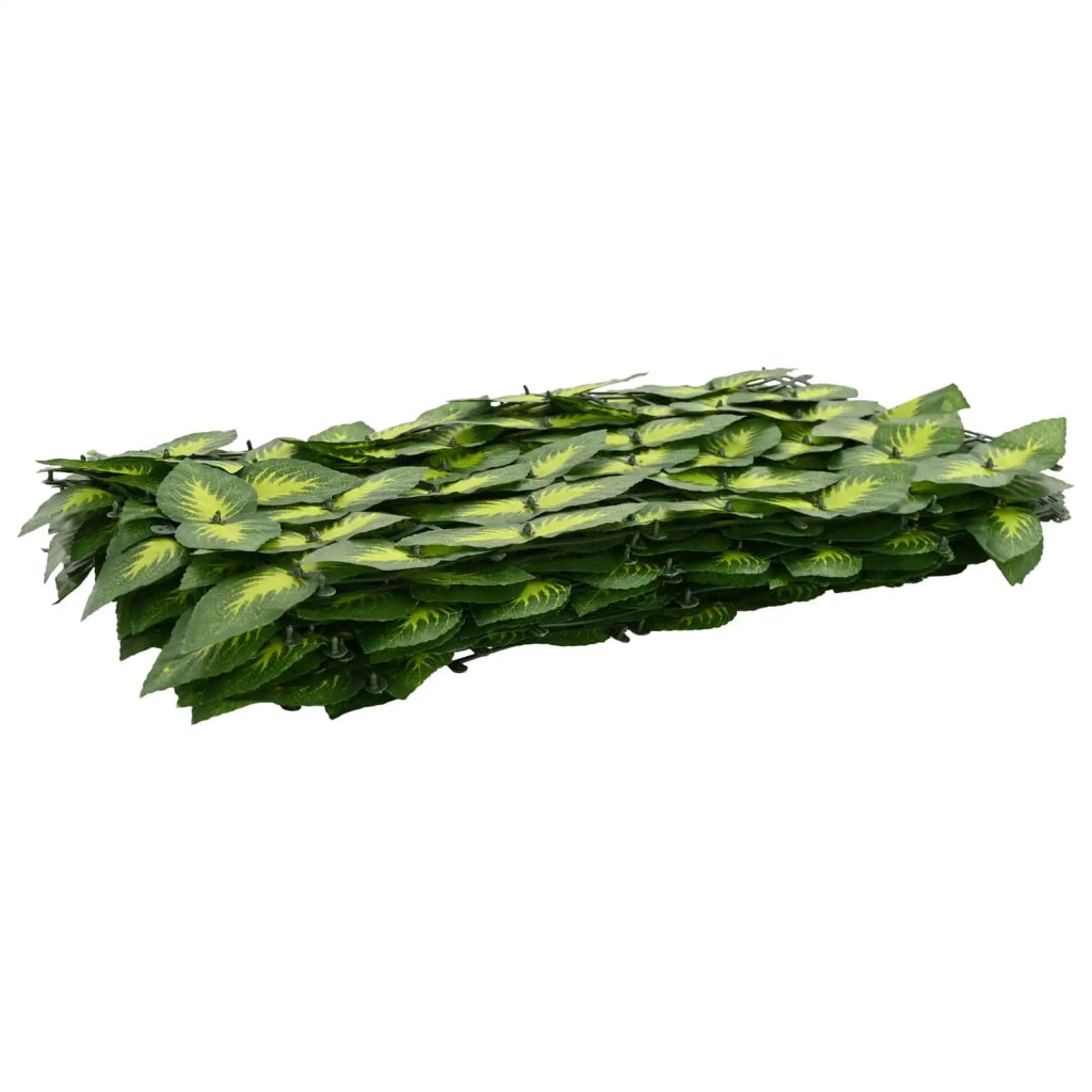 Schermo per balcone con foglie-Pannello per balcone Verde e Giallo 400 x 100 cm 509198