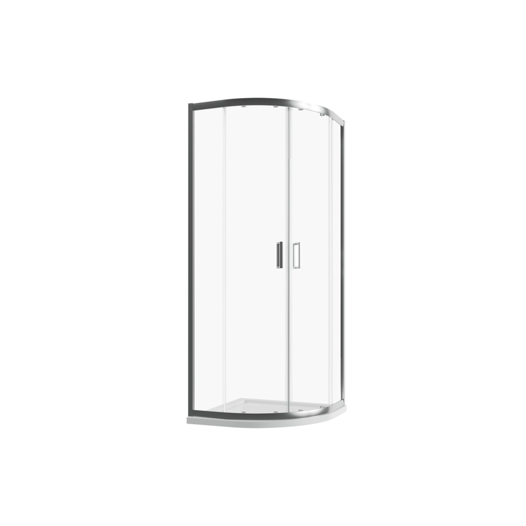 Box doccia 75x75cm semicircolare apertura scorrevole cristallo 6mm trasparente | Java