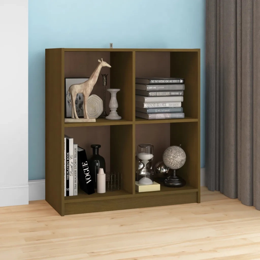 Credenza | Madia | Buffet da pranzo | Armadio da pranzo Marrone Ambra 70x33x76 cm in Legno Massello di Pino
