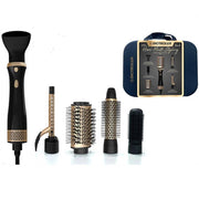 Trade Shop - Kit Spazzola Phon Multiuso Modellante Ad Aria Calda 6 In 1 700 W Con Valigetta Accessori -