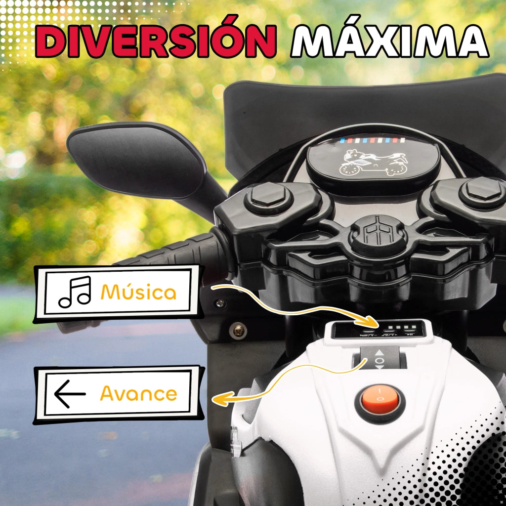 Moto Elettrica Bambini ¨C zephmum ¨C Bianco