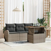 Set Divano da Giardino con cuscino 5 pcs Grigio