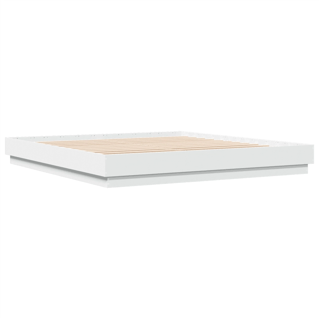 Giroletto-Struttura Letto Bianco 200x200 cm in Legno Multistrato 698887