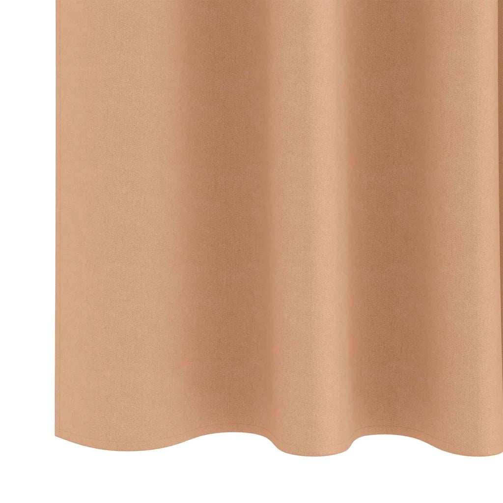 Tende Blackout con Anelli 2 pcs Marrone Chiaro 140 x 140 cm 4107478