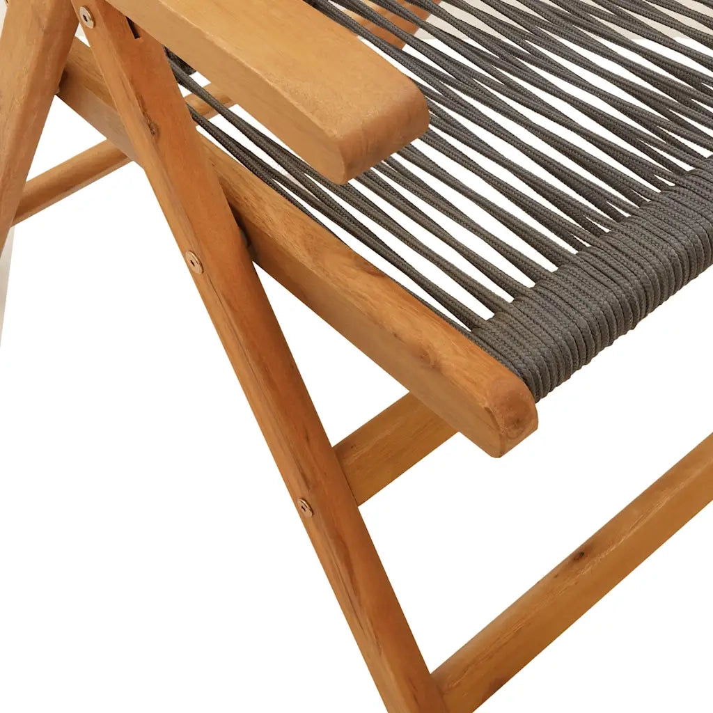 Set da Pranzo da Giardino 7 pz Polipropilene e Legno Massello 3281722