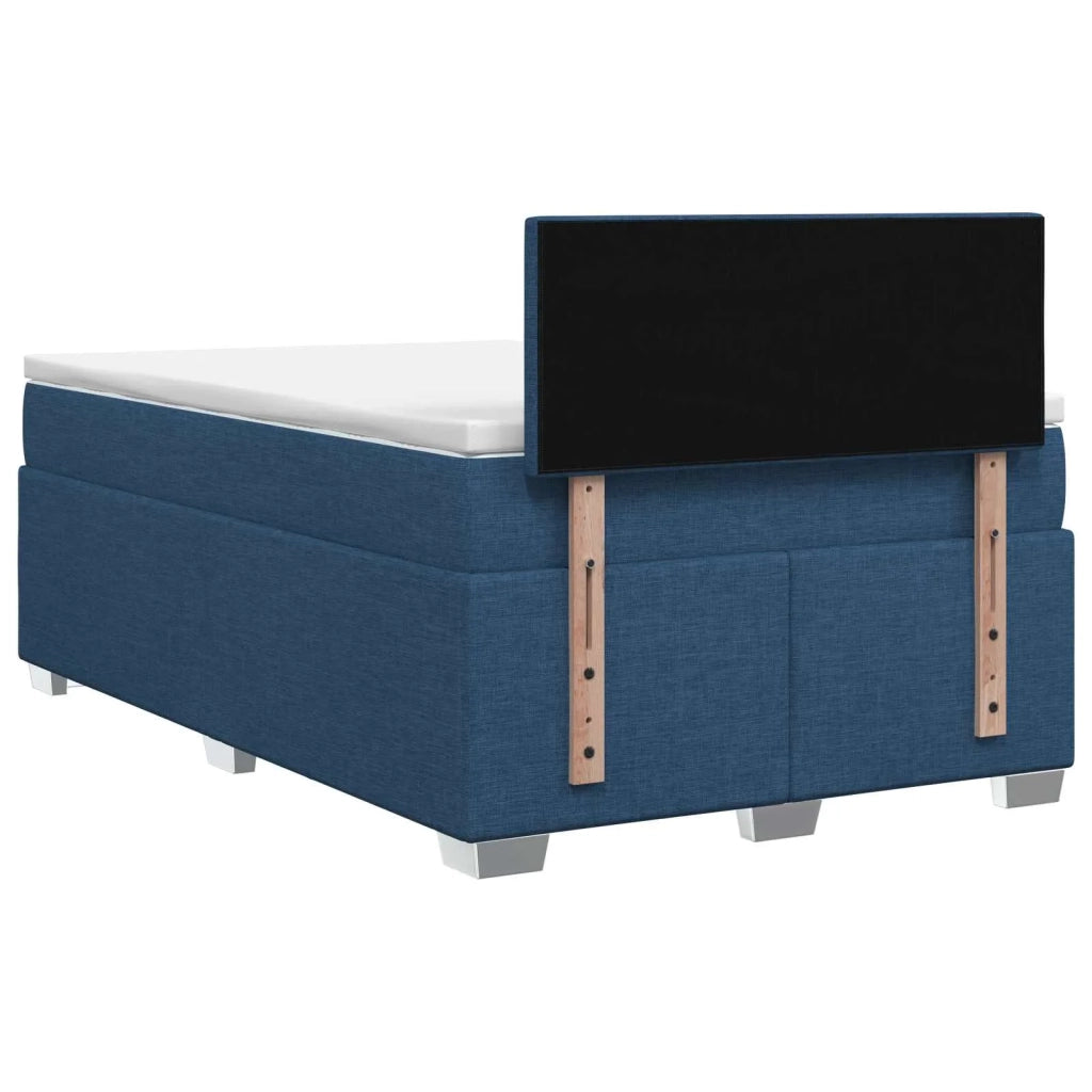 Letto con Box Spring, Materasso e LED Blu 120 x 200 cm Tessuto 3451930