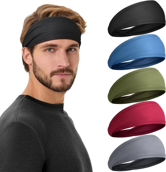 Set di fascia per capelli antiscivolo per donne e uomini - fascia per capelli zucchero per estati - fascia elastica per capelli antiscivolo per ciclismo fitness tennis corsa in linea yoga