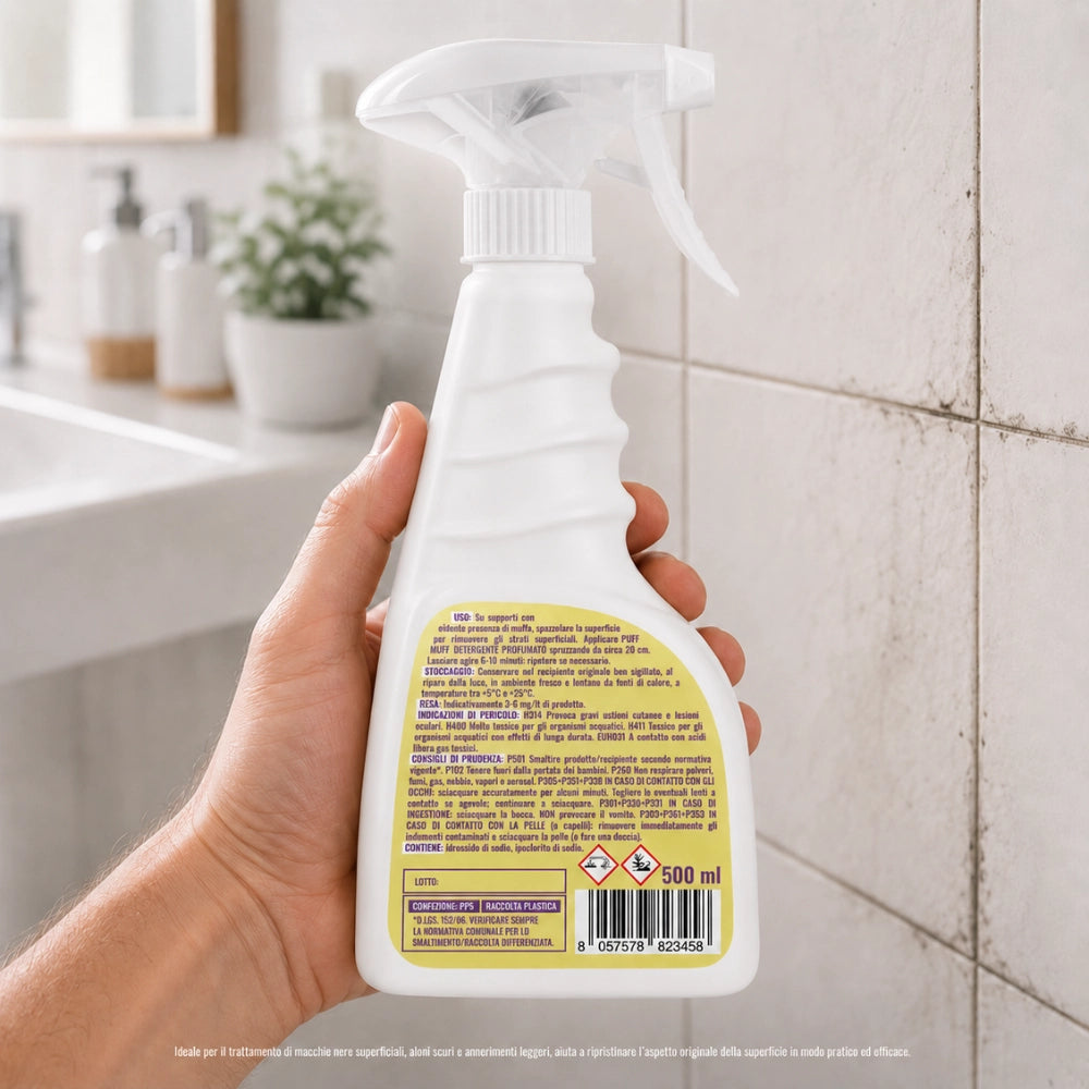 Cromika puff muff detergente profumato per macchie nere e aloni 0.5 l