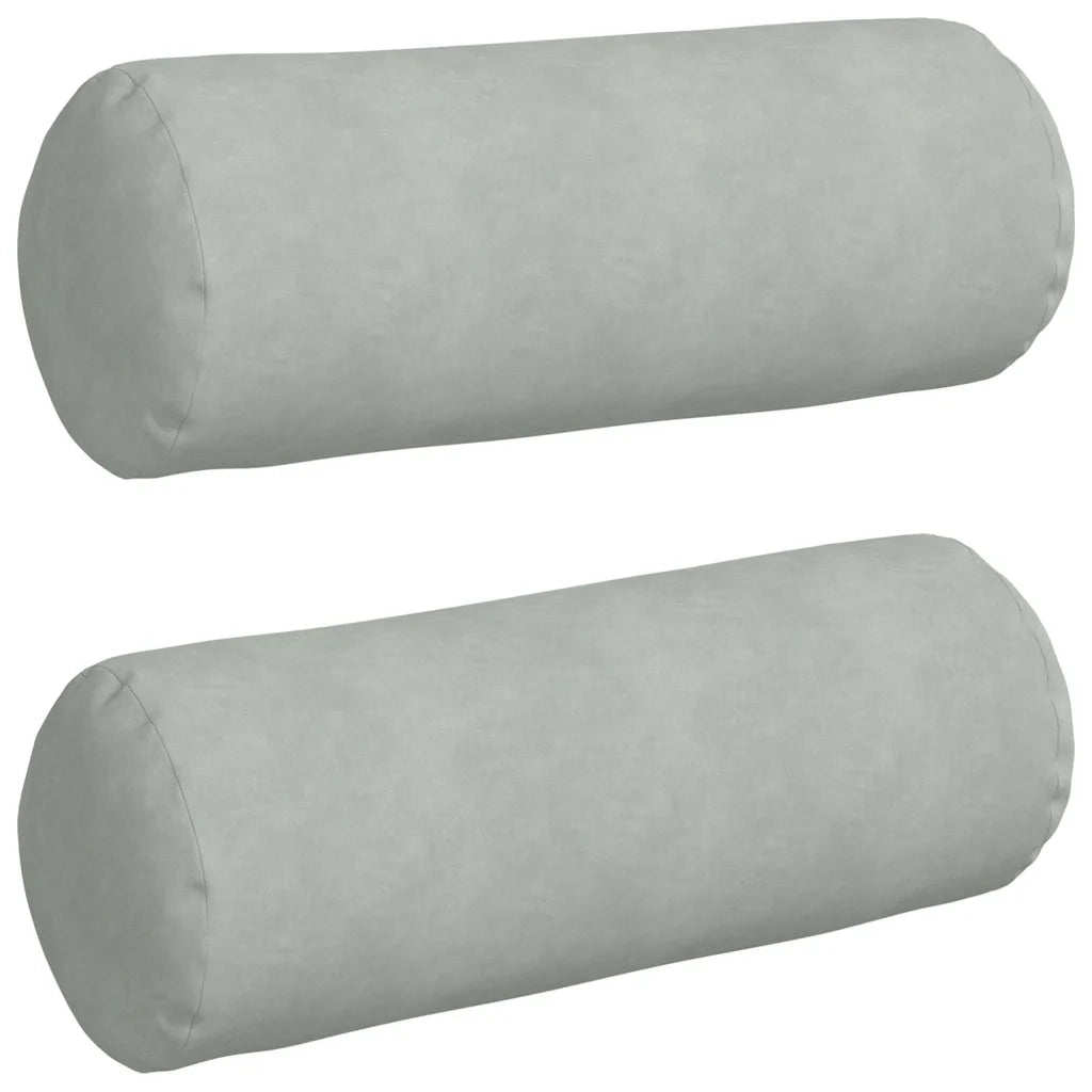 Cuscini a rullo 2 pz | Cuscini per sedie Grigio chiaro ? 25 x 70 cm