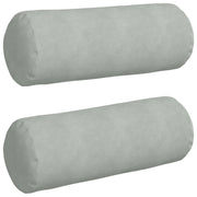 Cuscini a rullo 2 pz | Cuscini per sedie Grigio chiaro ? 25 x 70 cm