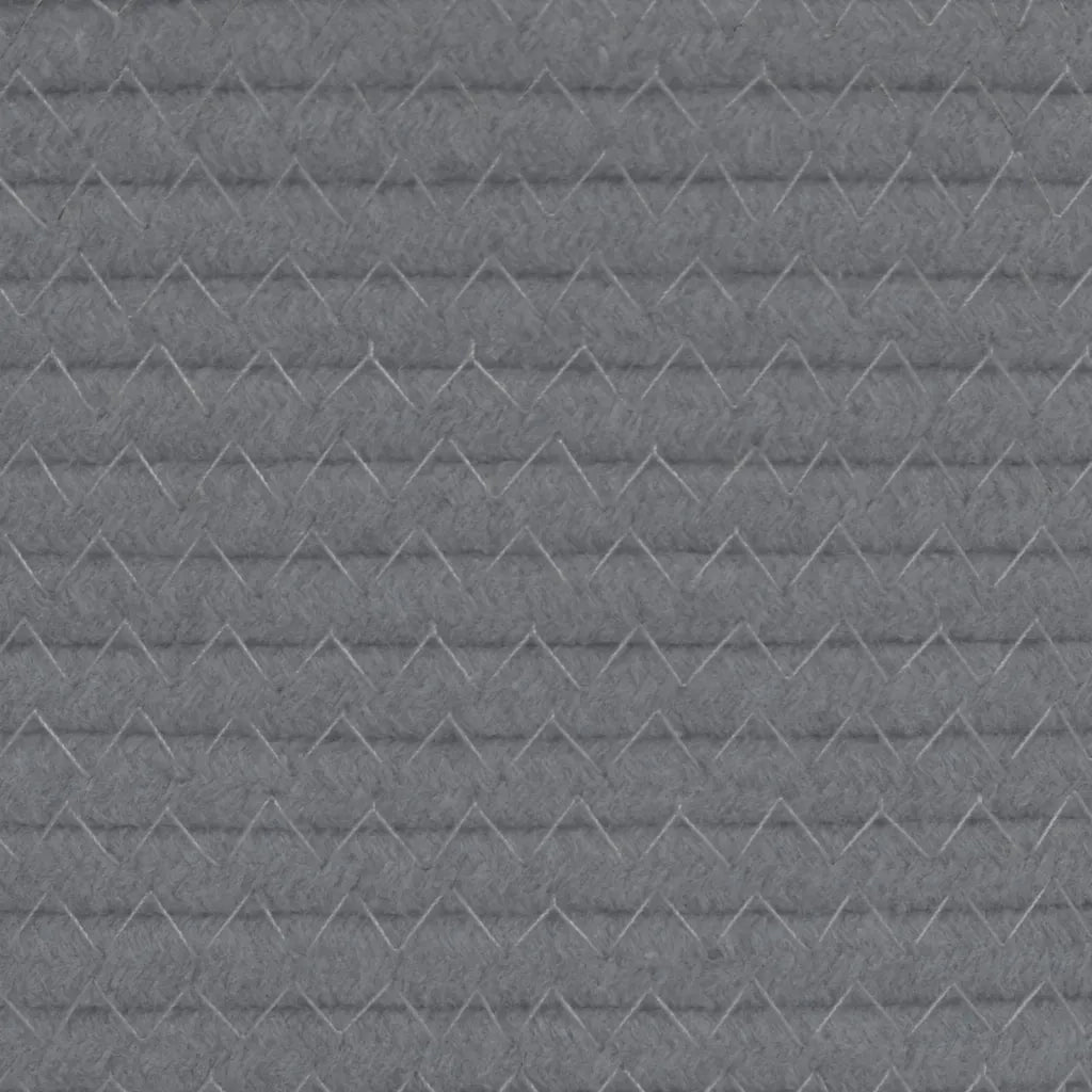 Cestino Portaoggetti Grigio e Bianco ?43x38 cm in Cotone CFW2600072