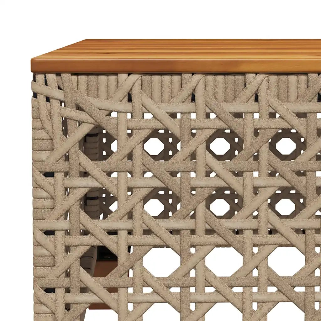 Set Divano da Giardino 5 pz con Cuscini Beige in Polyrattan