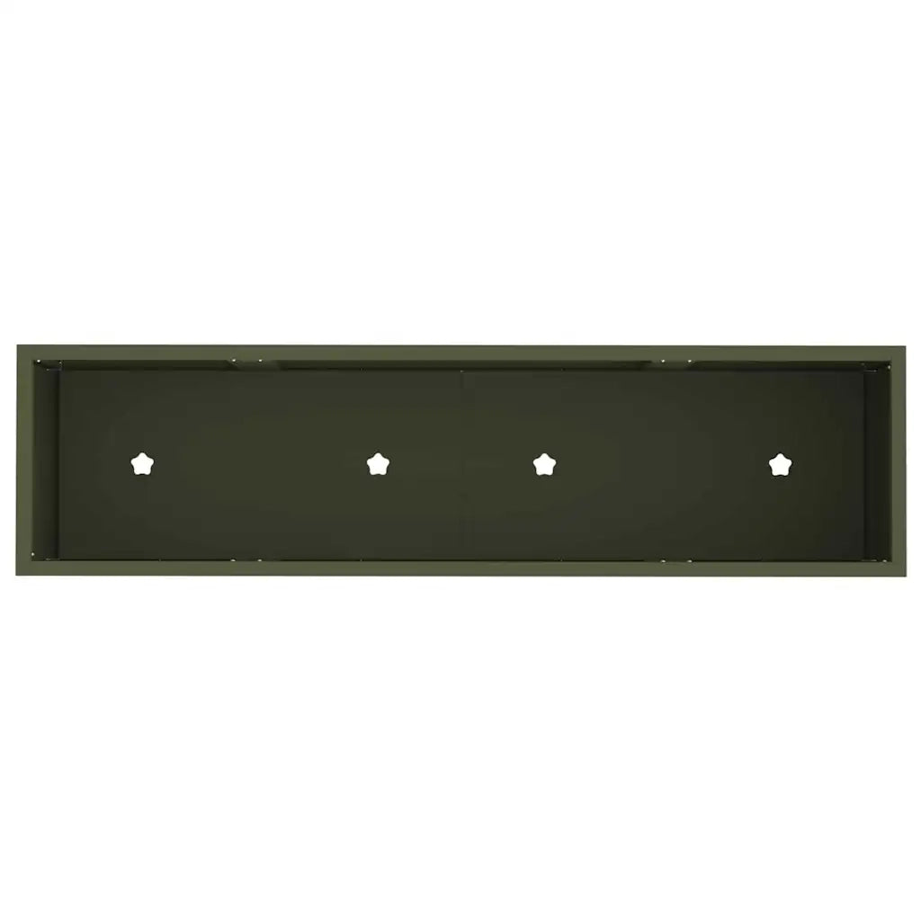 Vaso da Giardino Rialzato Oliver verde 100 x 26 x 82 cm Acciaio 865879