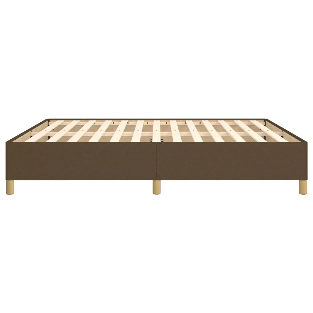 Struttura Letto a Rete a Molle Marrone Scuro 180x200 cm Tessuto 3120980
