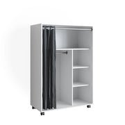 Vicco Armadio multifunzione Bianco 100 x 146.6 cm Con rulli