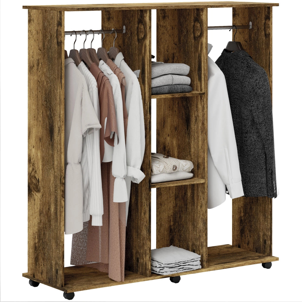 Armadio scorrevole con appendiabiti ¨C Minimal ¨C 120x40x128 marrone