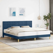 Struttura del letto con testiera-Giroletto Blu 180 x 200 cm Tessuto 349260