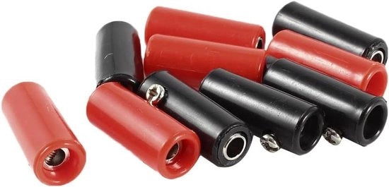 Connettori Altoparlanti 4mm Banana Plug Femmina - Adattatore - Set da 10 pezzi