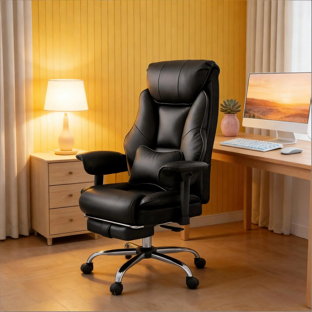 SEDIA DA UFFICIO ergonomica regolabile in altezza nera