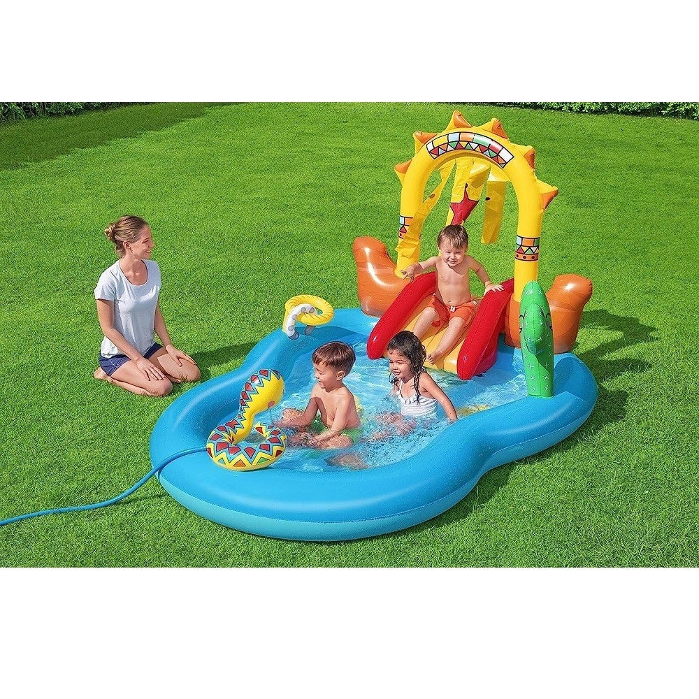 Trade Shop - Play Center Piscina Gonfiabile Bambini Selvaggio West 2anni+ 264x188x140cm 53118 -