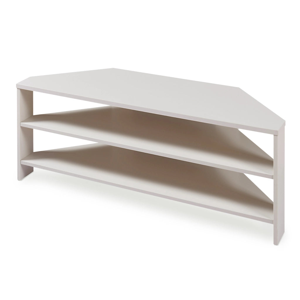 Mobile Porta TV Berg con 2 Ripiani Espositore Angolare 110 x 36 x 42 cm - Beige [en.casa]