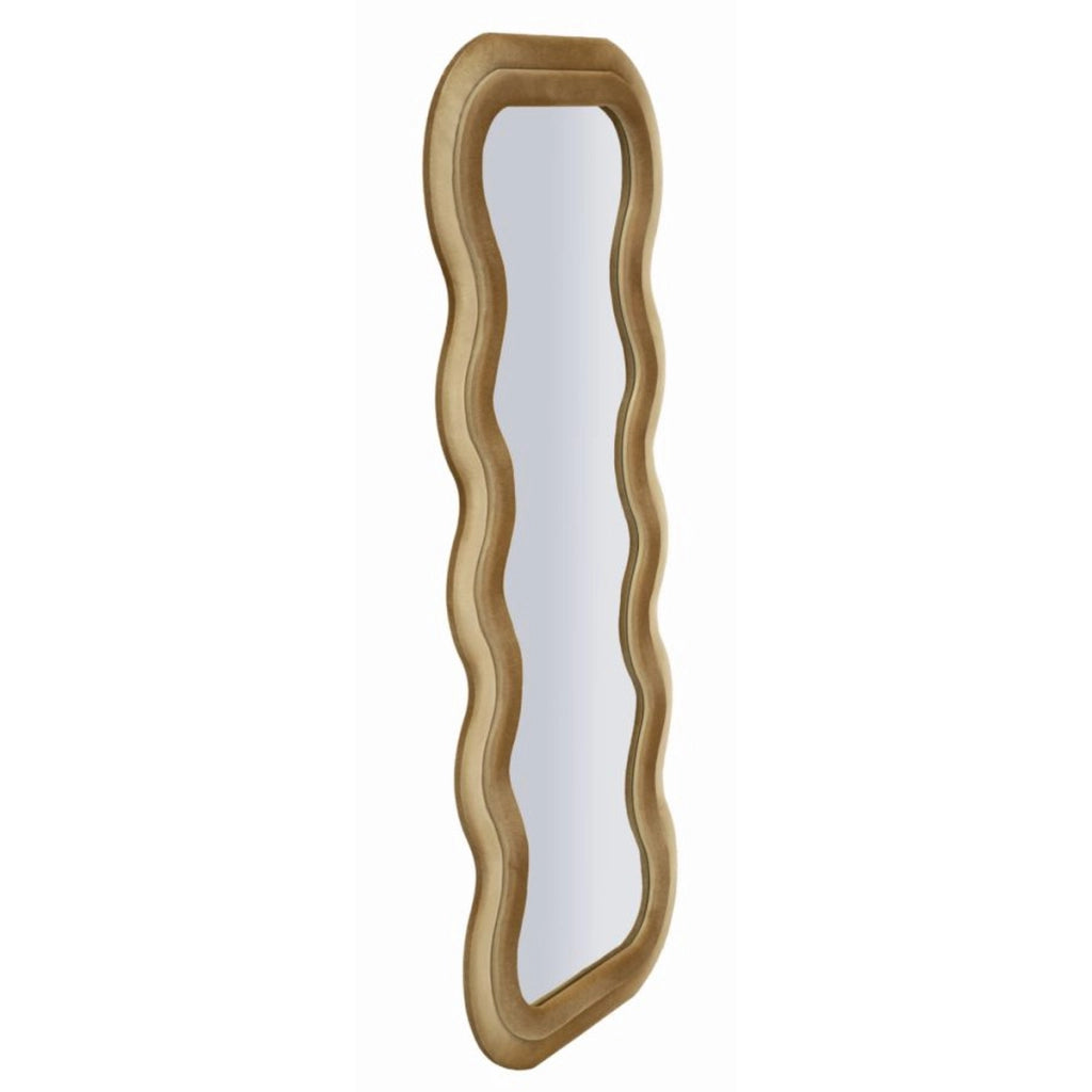 Specchio con Cornice Onda 1, Oro, MDF, 60x6x160 cm