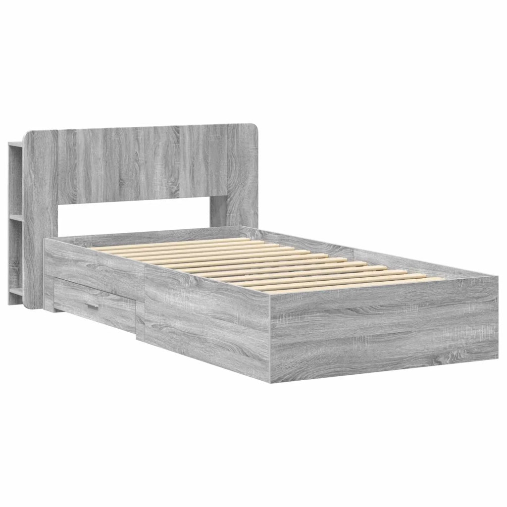 Telaio del letto con storage Sonoma grigio 90 x 200 cm 3433728