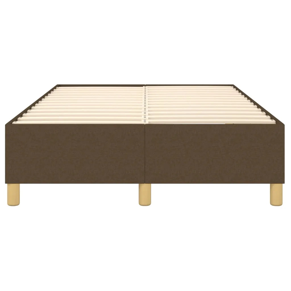 Struttura Letto a Rete a Molle-Giroletto Marrone Scuro 120x200 cm Tessuto 219922