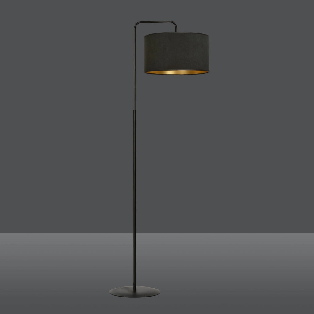 Lampada terra Emibig Hilde nera/oro E27 1 luce h150cm