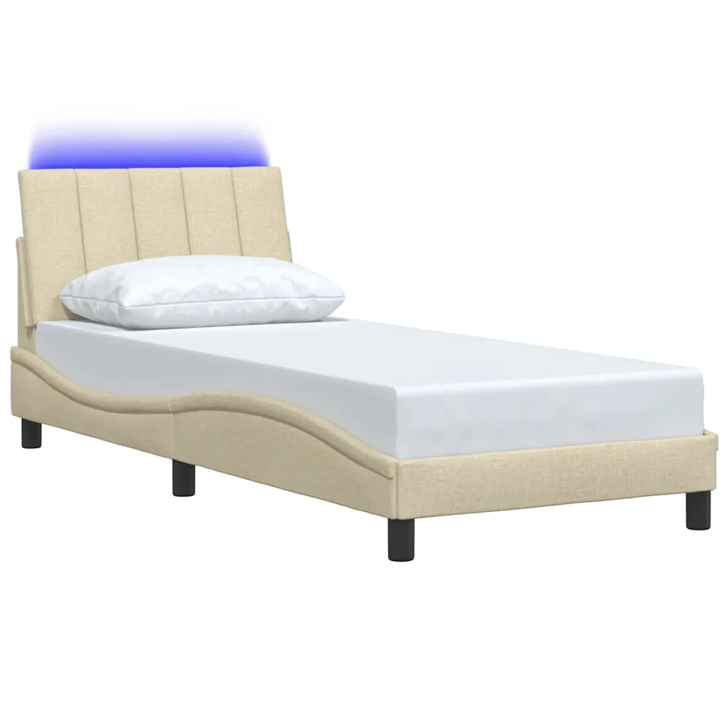 Giroletto senza Materasso Hanko Crema 90x200 cm in Tessuto 3310438