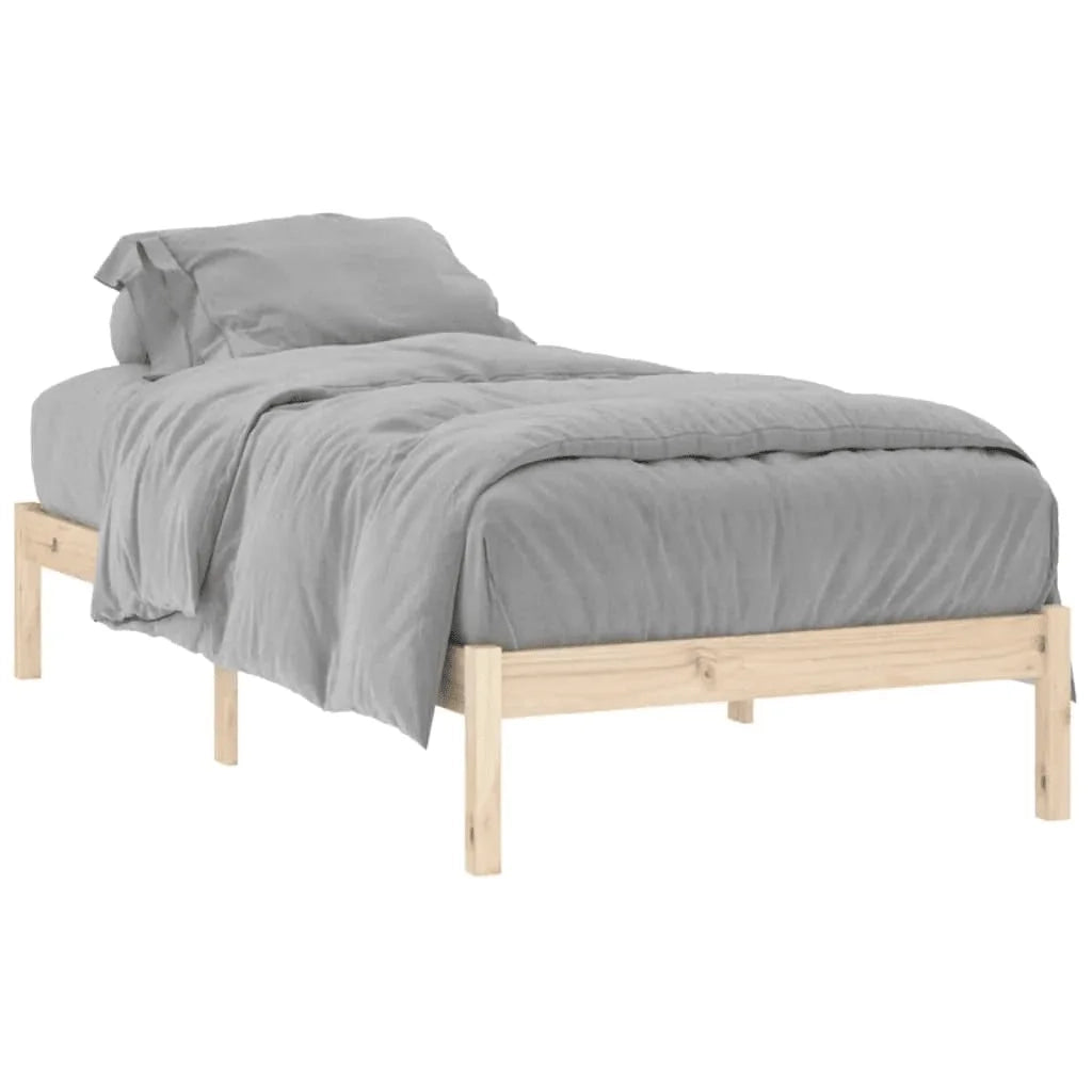 Giroletto senza Materasso-Struttura Letto 100x190 cm in Legno di Pino Doppio
