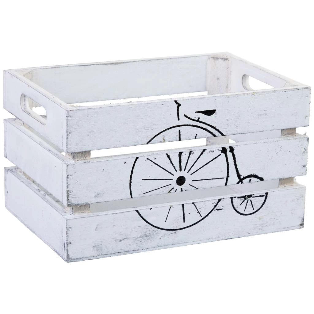 Cassetto in legno bianco 18x12x10h cm