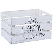 Cassetto in legno bianco 18x12x10h cm